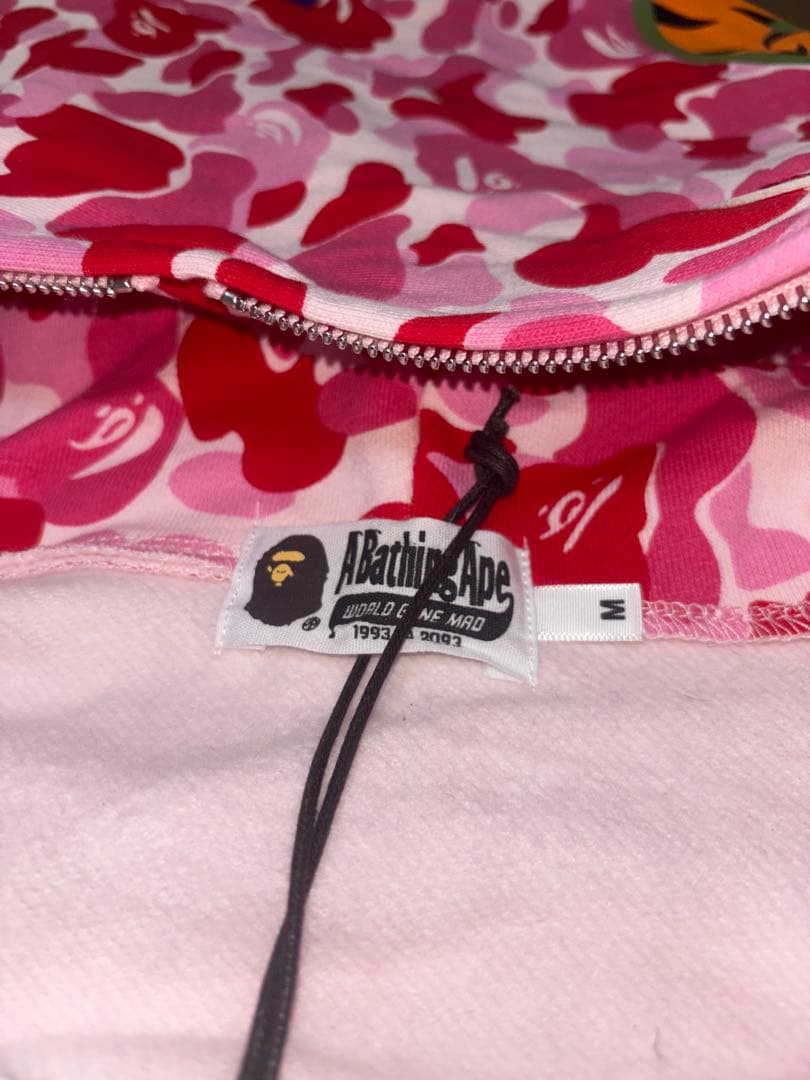A Bathing Ape Bape シャークパーカー ピンク 迷彩 カモ M