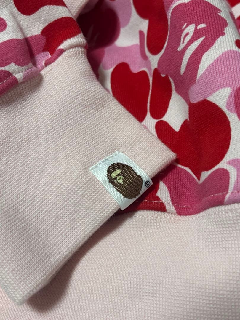 A Bathing Ape Bape シャークパーカー ピンク 迷彩 カモ M