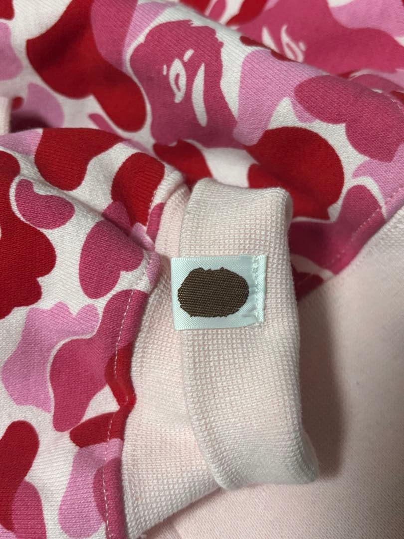 A Bathing Ape Bape シャークパーカー ピンク 迷彩 カモ M