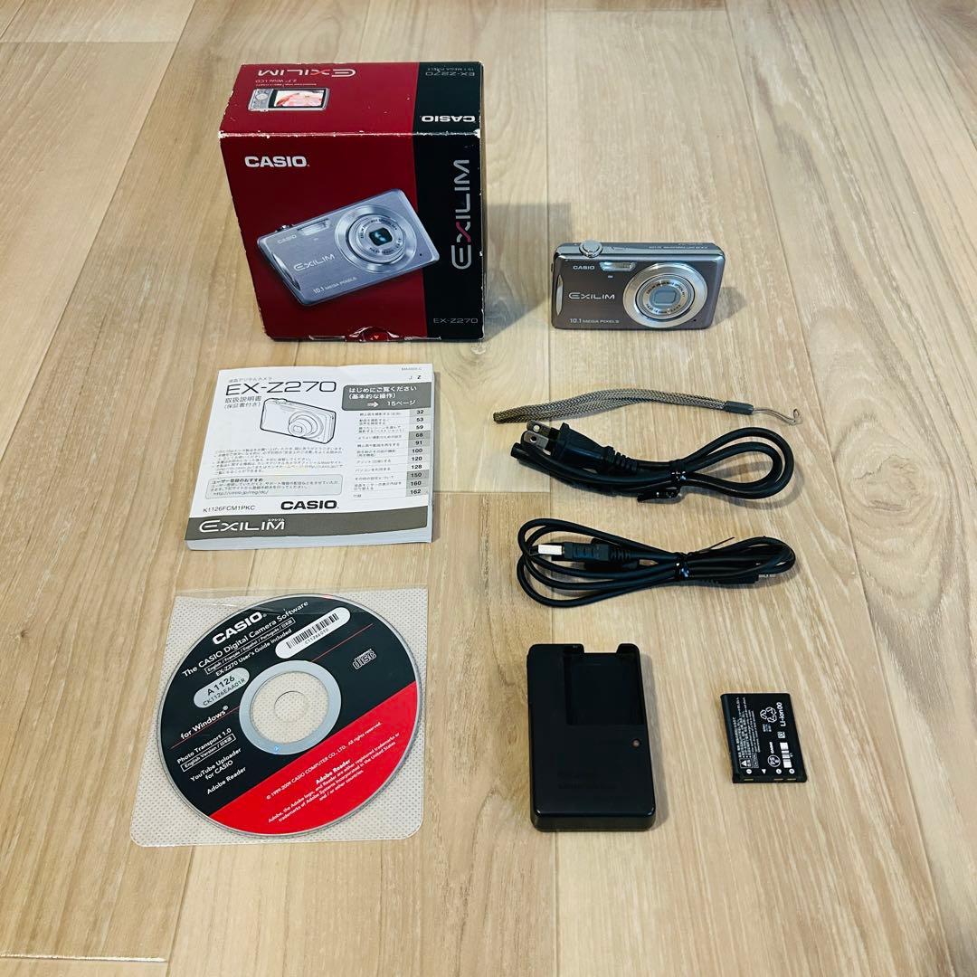 【美品】CASIO EXILIM EX-Z270 グレー EX-Z270GY