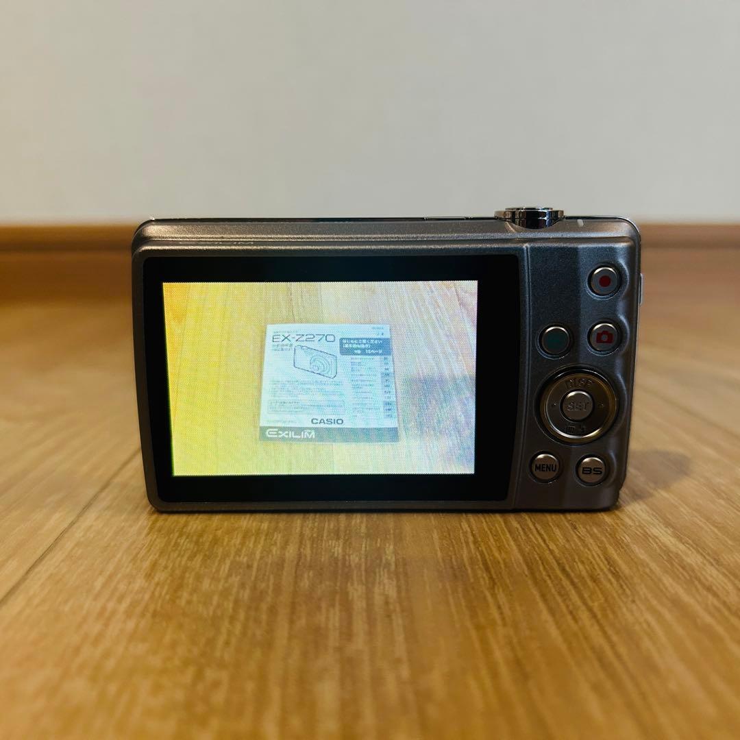 【美品】CASIO EXILIM EX-Z270 グレー EX-Z270GY