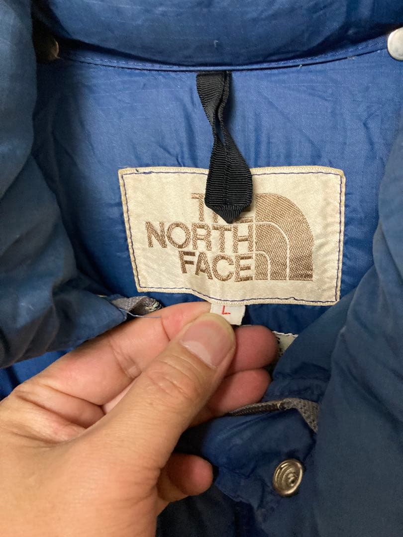 フード付 70sノースフェイス茶タグシェラパーカー ダウンジャケットUSA製