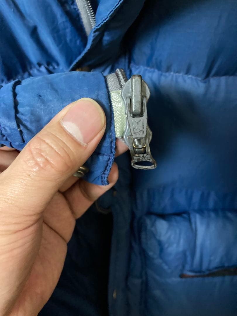 フード付 70sノースフェイス茶タグシェラパーカー ダウンジャケットUSA製