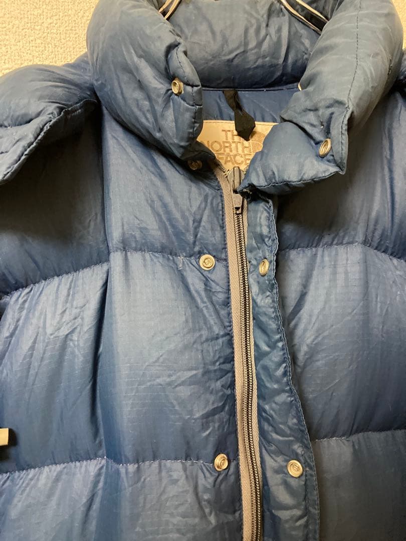 フード付 70sノースフェイス茶タグシェラパーカー ダウンジャケットUSA製