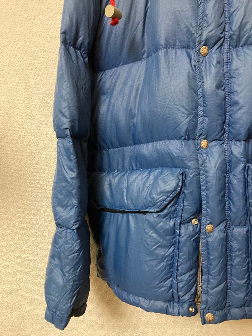 フード付 70sノースフェイス茶タグシェラパーカー ダウンジャケットUSA製