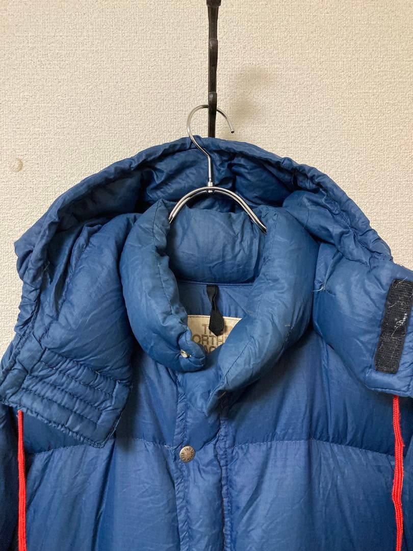 フード付 70sノースフェイス茶タグシェラパーカー ダウンジャケットUSA製