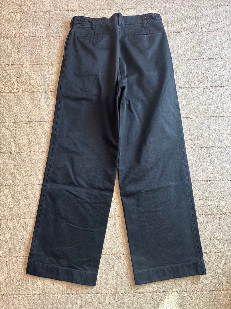 パンツ AURALEE PRODUCT DYED FINX CHINO ONE-TUCK