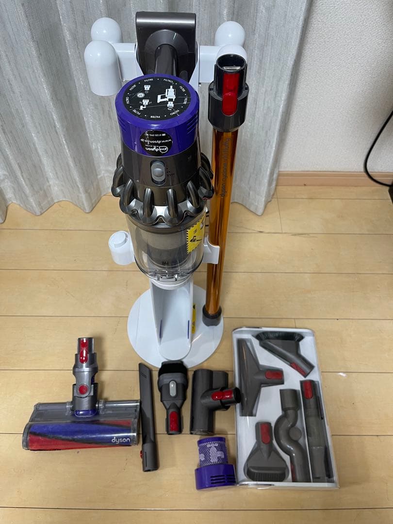 【美品】dyson V10 SV12　純正フロアドック付エコーモード64分