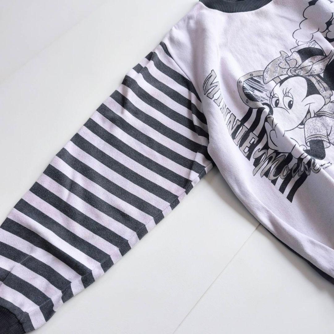 90s ヴィンテージ　ミニーマウス　スウェット ボーダー