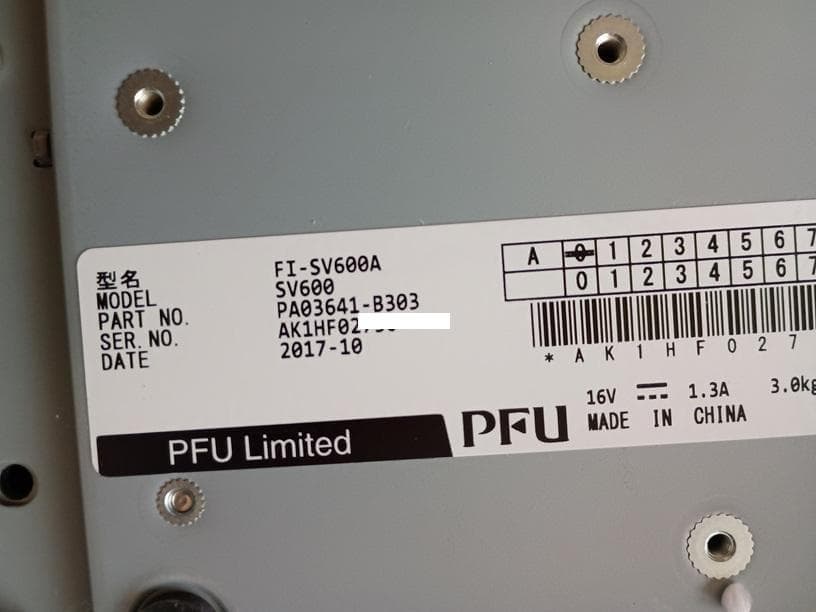 2017年富士通 PFU ドキュメントスキャナー ScanSnap SV600