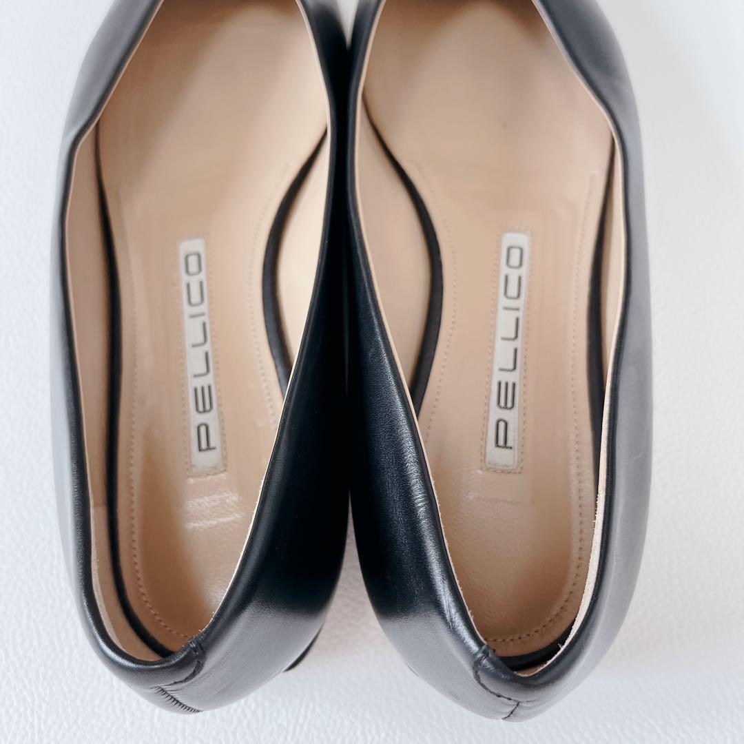 超美品✨PELLICOフラットパンプス　ポインテッドトゥ　レザー　24.5