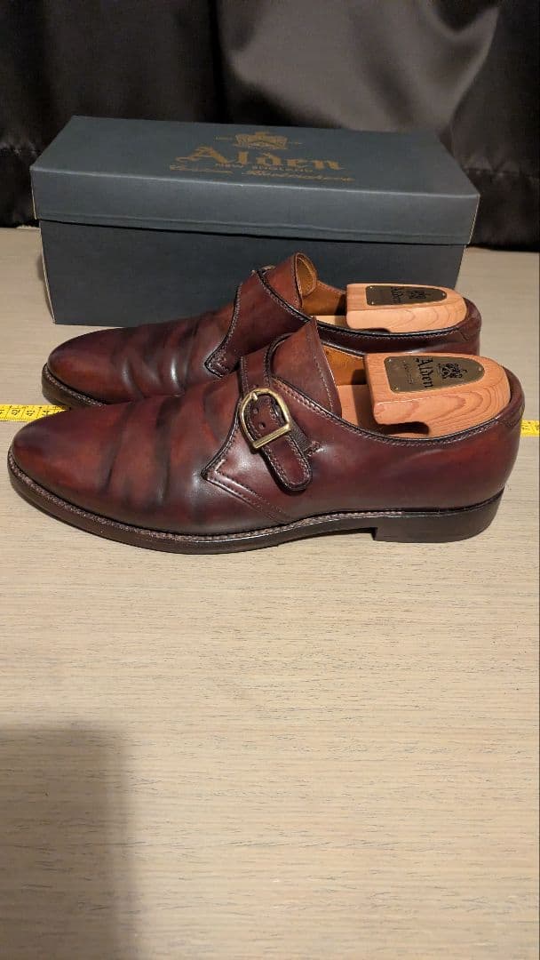 【早い者勝ち】オールデン 954 コードバン バーガンディ モンクストラップ