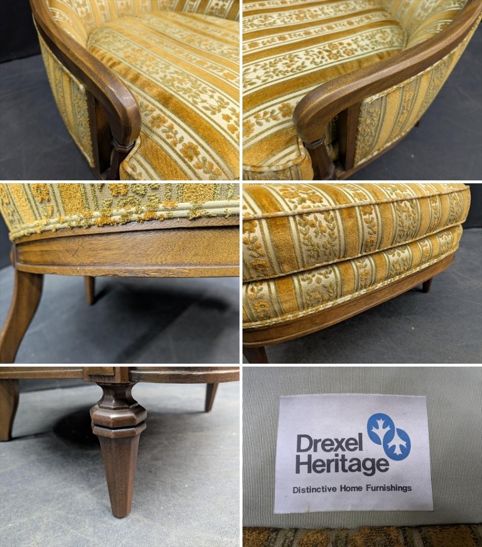 ドレクセルヘリテイジ　アップホルスタリー　1人掛けソファ　1P　シングル　B