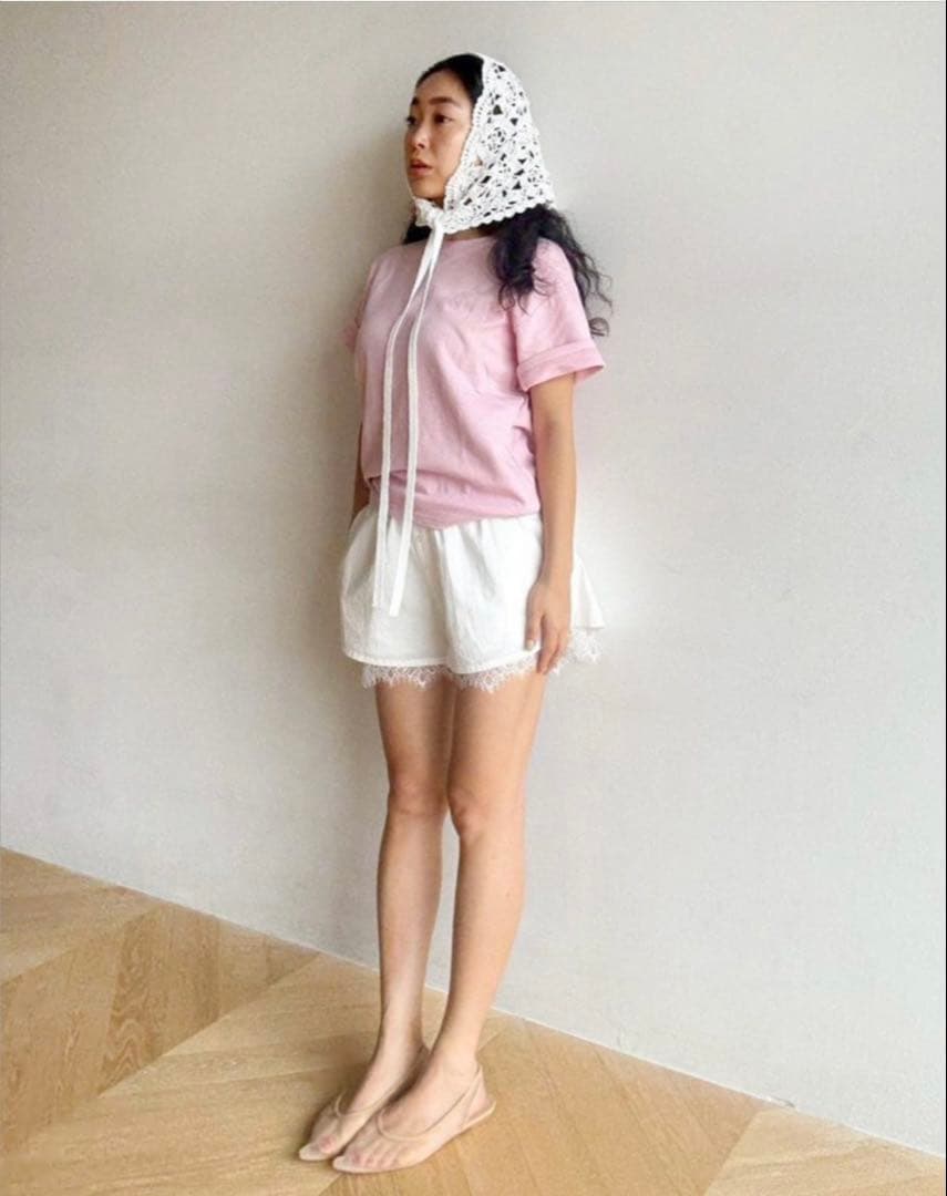 searoomlynn TULLE BACKストラップミュール ベージュMサイズ