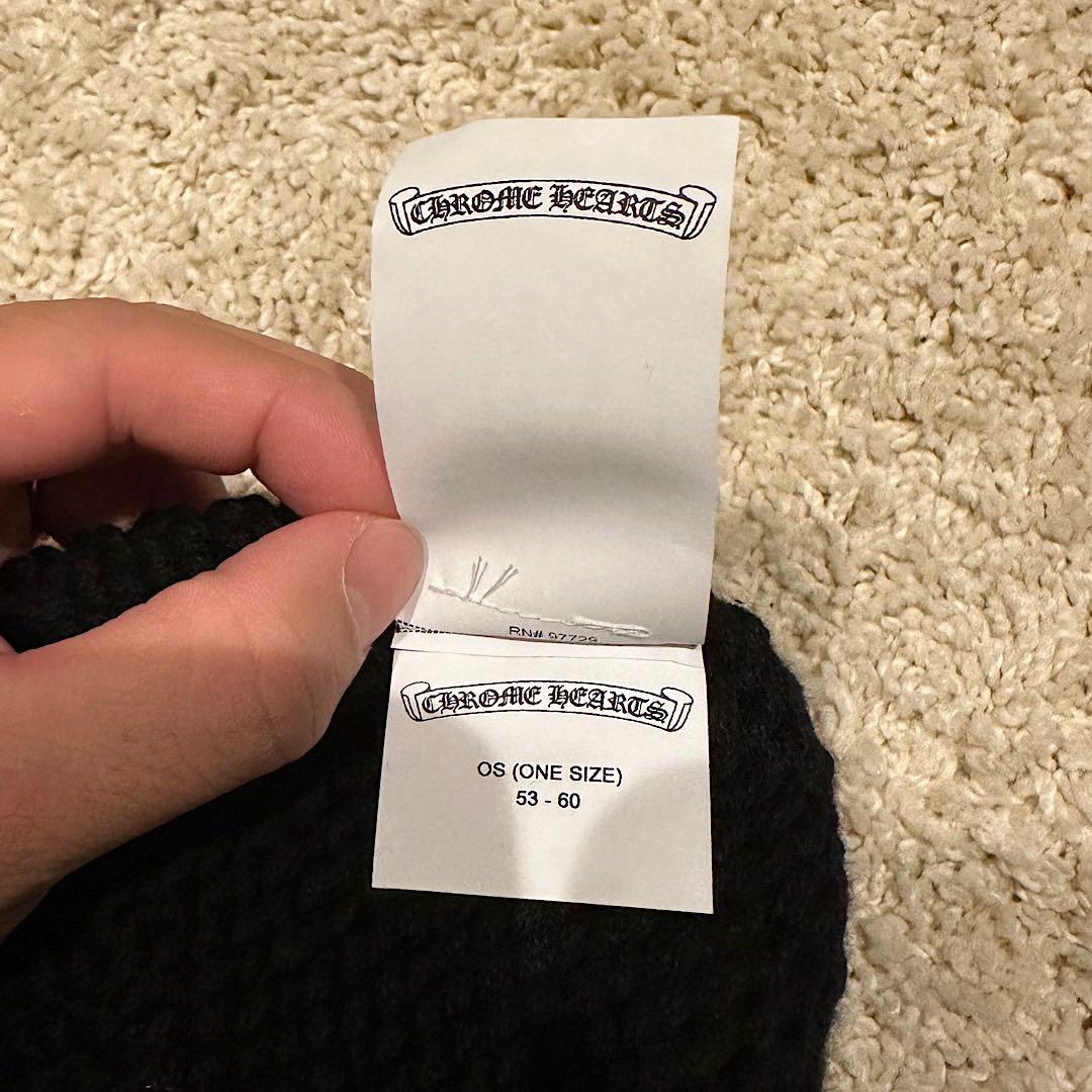 黒のカシミア帽十字架デザイン