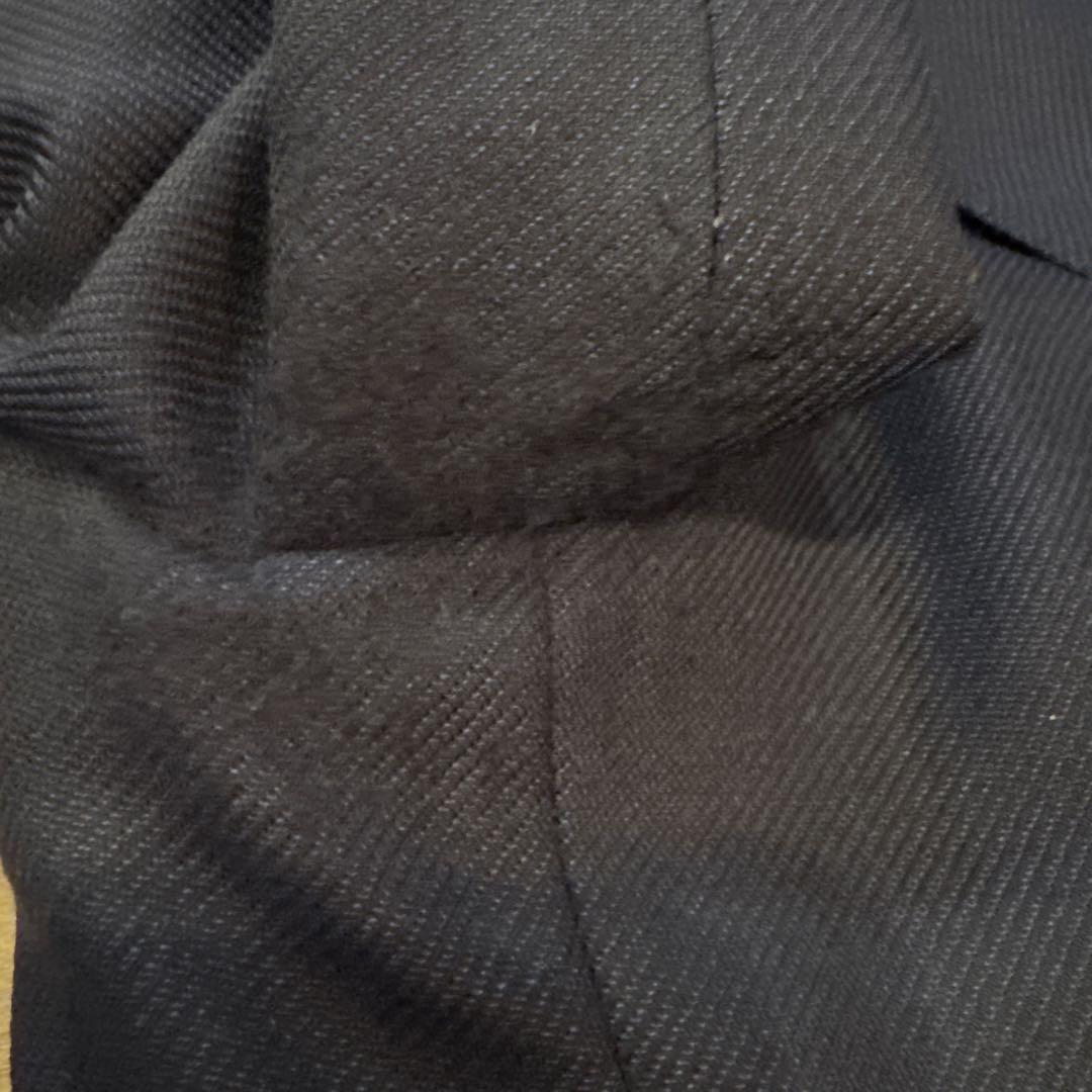 ビームスエフメンズ　紺ブレ　ウール　ネイビー テーラードジャケット 金ボタン