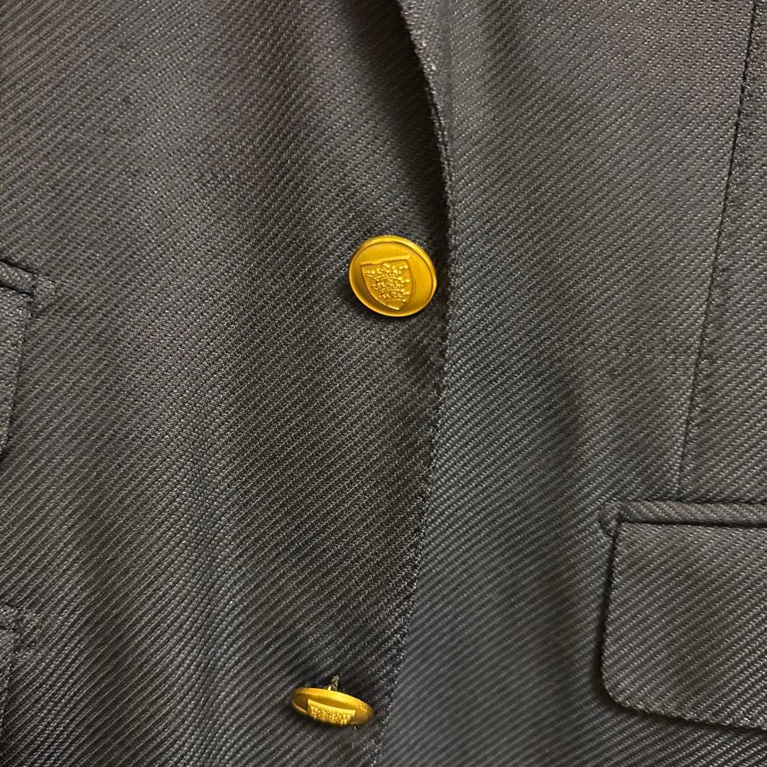 ビームスエフメンズ　紺ブレ　ウール　ネイビー テーラードジャケット 金ボタン