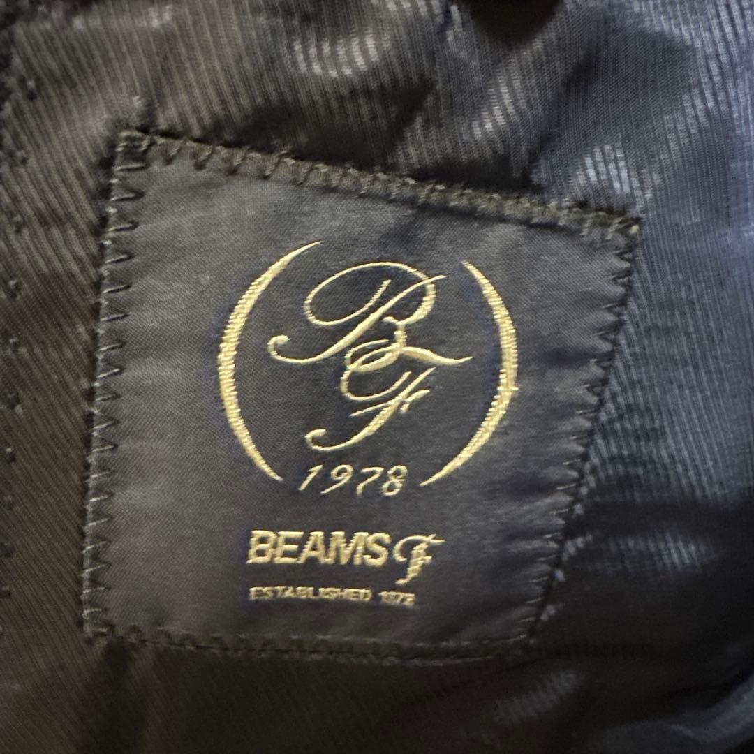 ビームスエフメンズ　紺ブレ　ウール　ネイビー テーラードジャケット 金ボタン