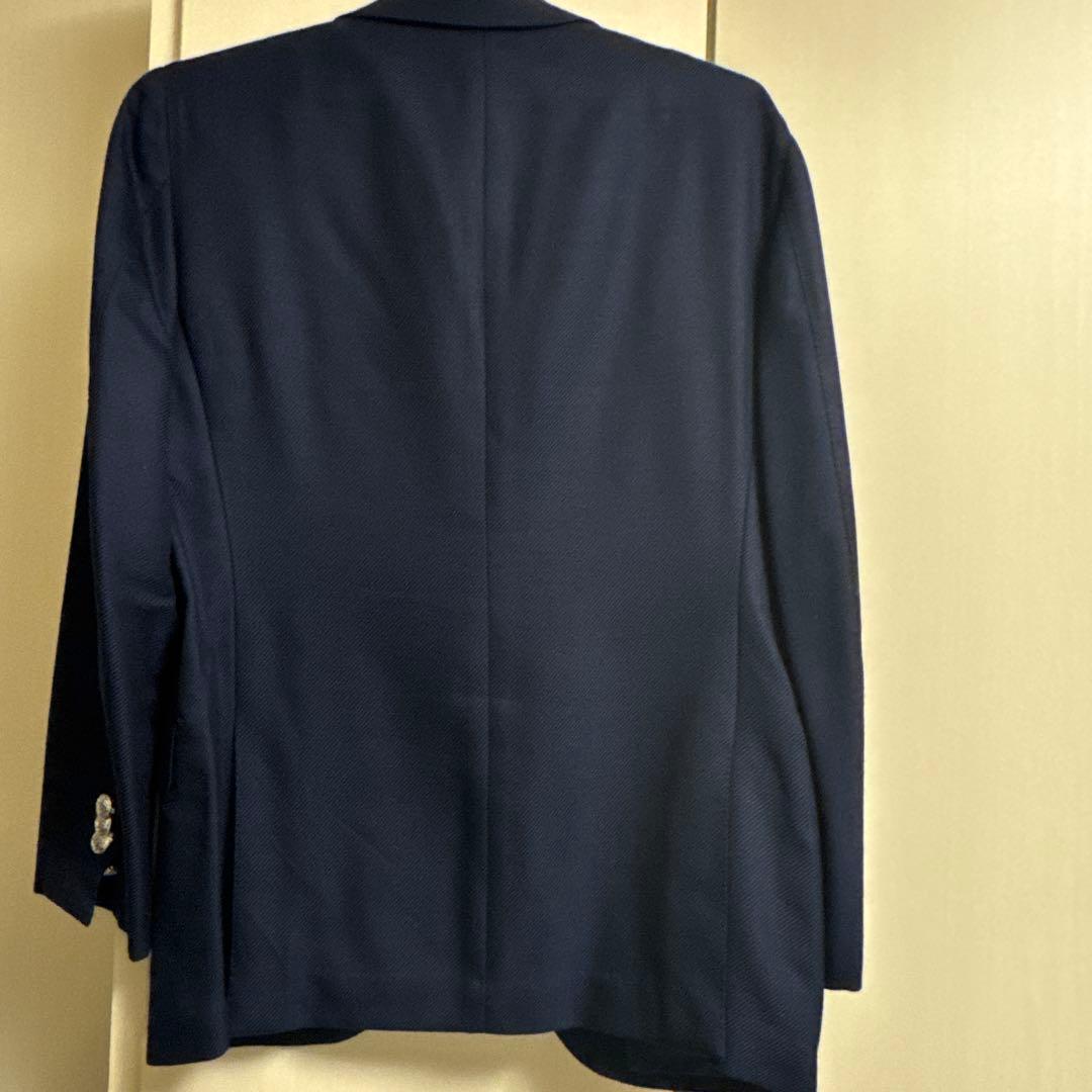 ビームスエフメンズ　紺ブレ　ウール　ネイビー テーラードジャケット 金ボタン
