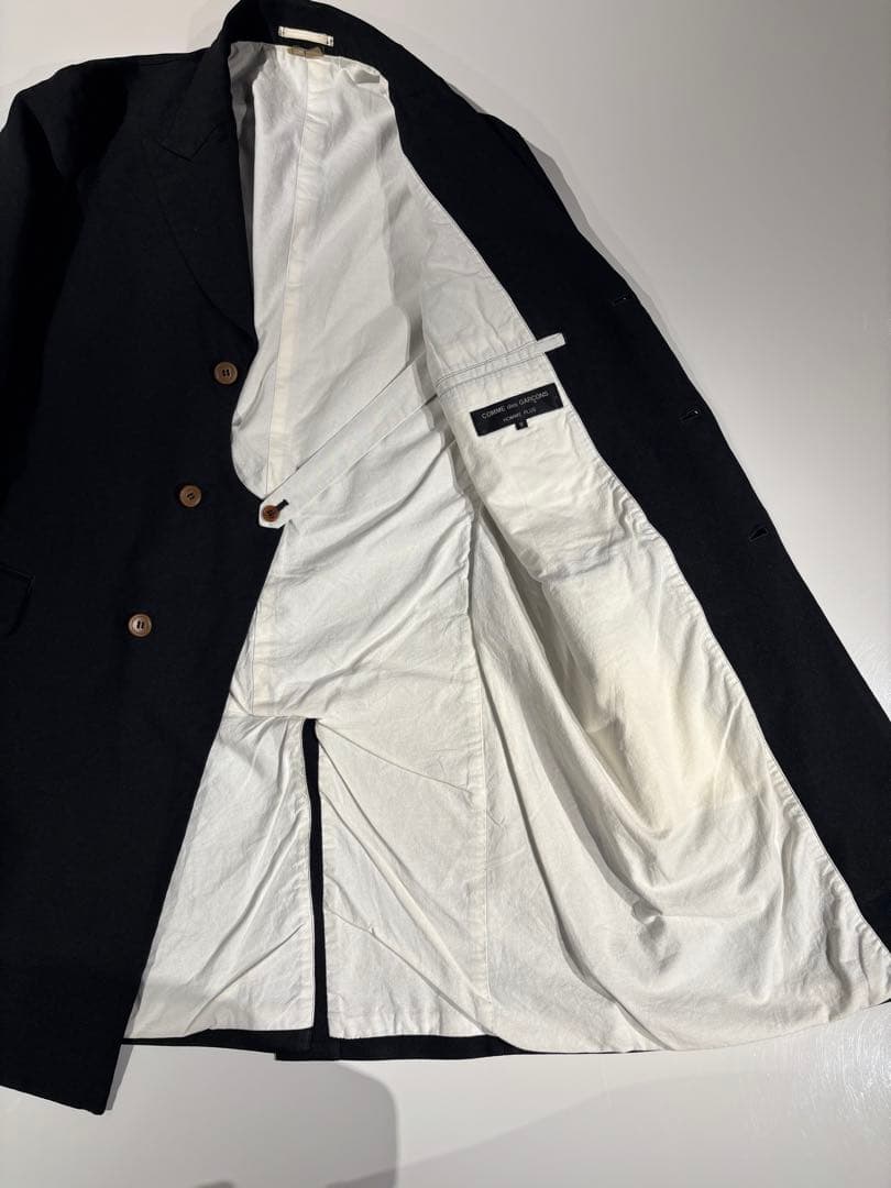 ［18SS］コムデギャルソンオムプリュス　ポリエステル縮絨ロングジャケット