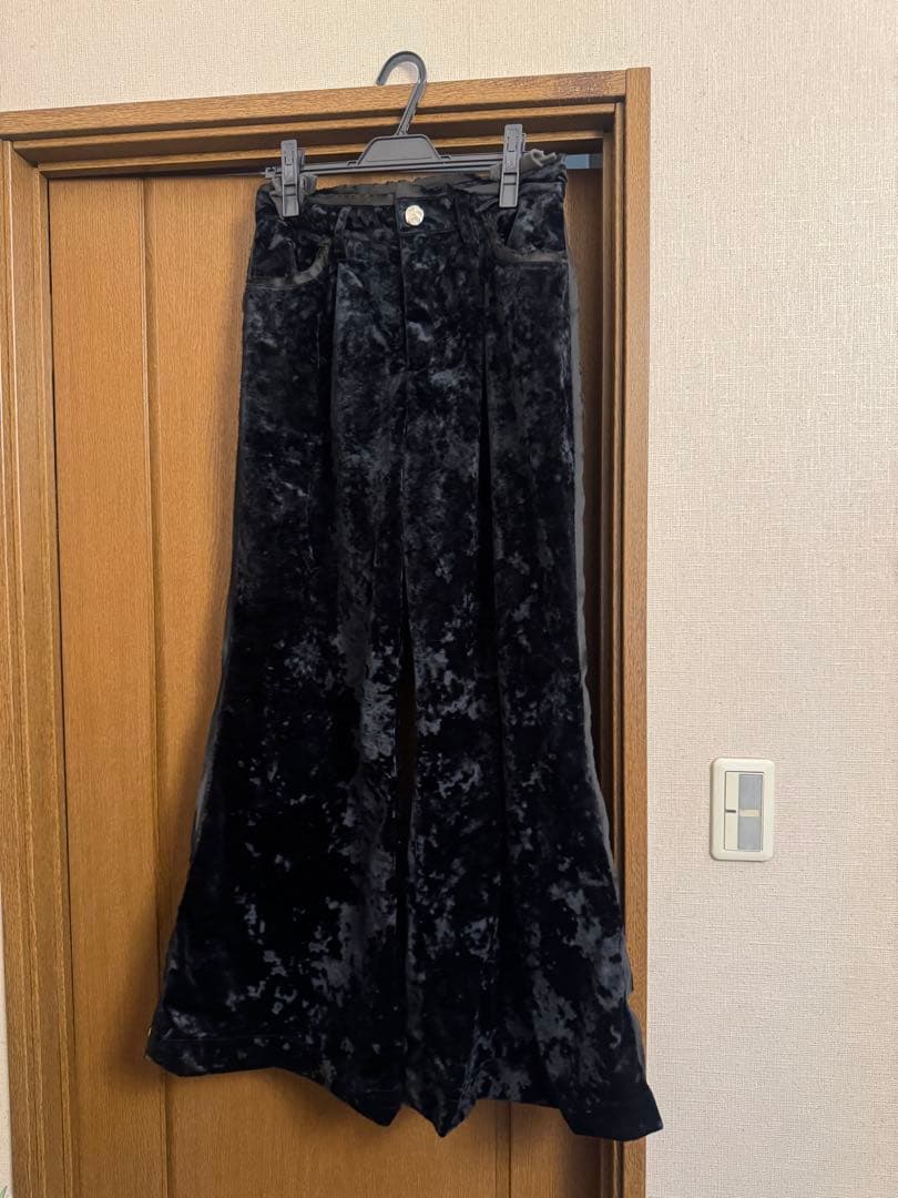 seyto Crash velour wide flare pants サイズ2