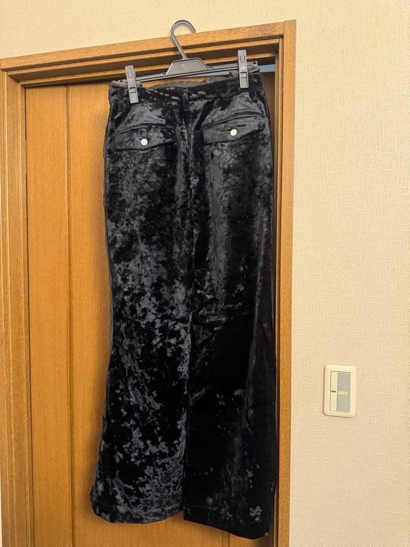 seyto Crash velour wide flare pants サイズ2