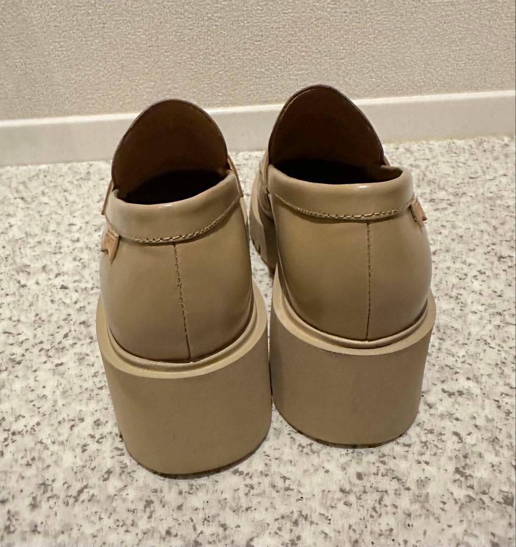 美品！CAMPER カンペール＊MILAH レザーヒールローファー キャメル38
