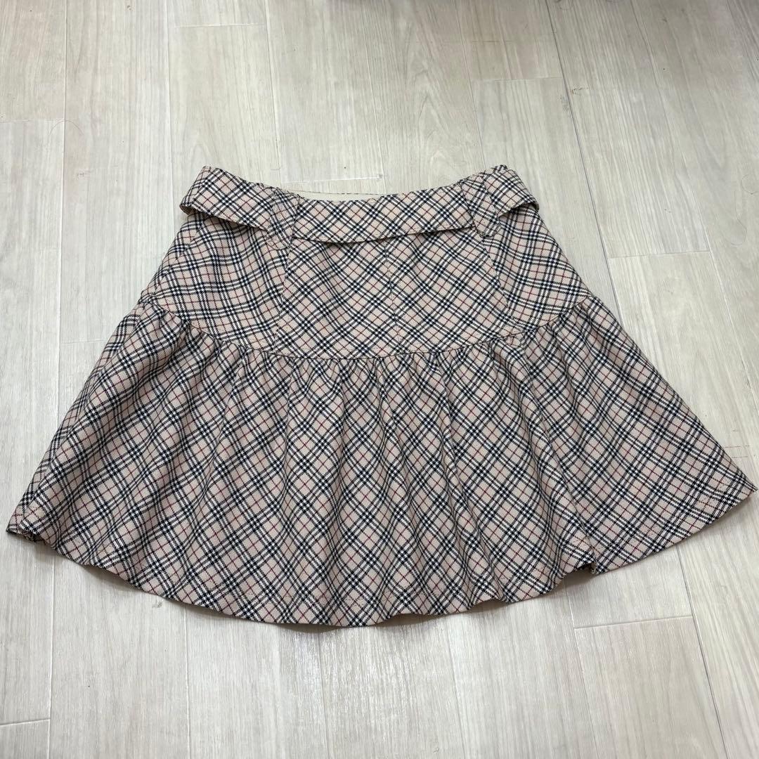 ✨美品✨バーバリーブルーレーベル スカート ノバチェック 切り替え フレア