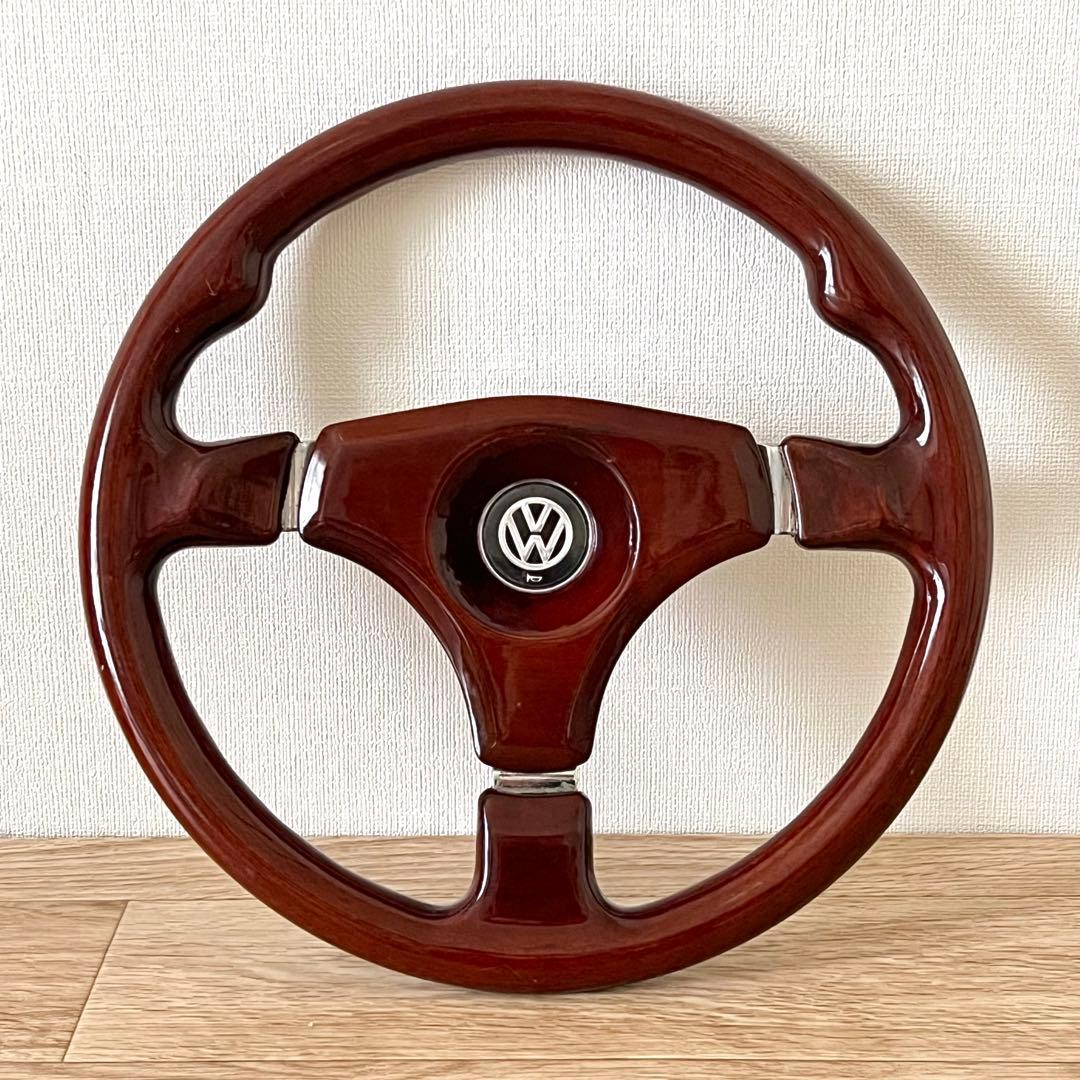 VW フォルクスワーゲン　ウッドステアリング　ハンドル　ウッド製　35cm