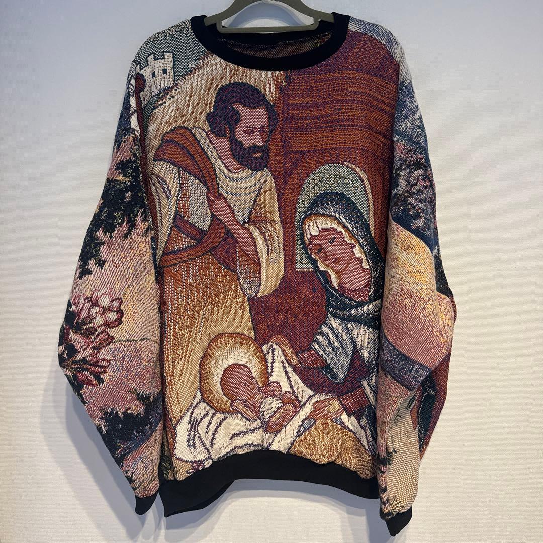 アメリカ古着 スウェット リメイク ラグ 再構築