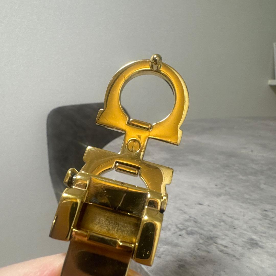 FERRAGAMO リバーシブルベルト Caraway Seed/Black