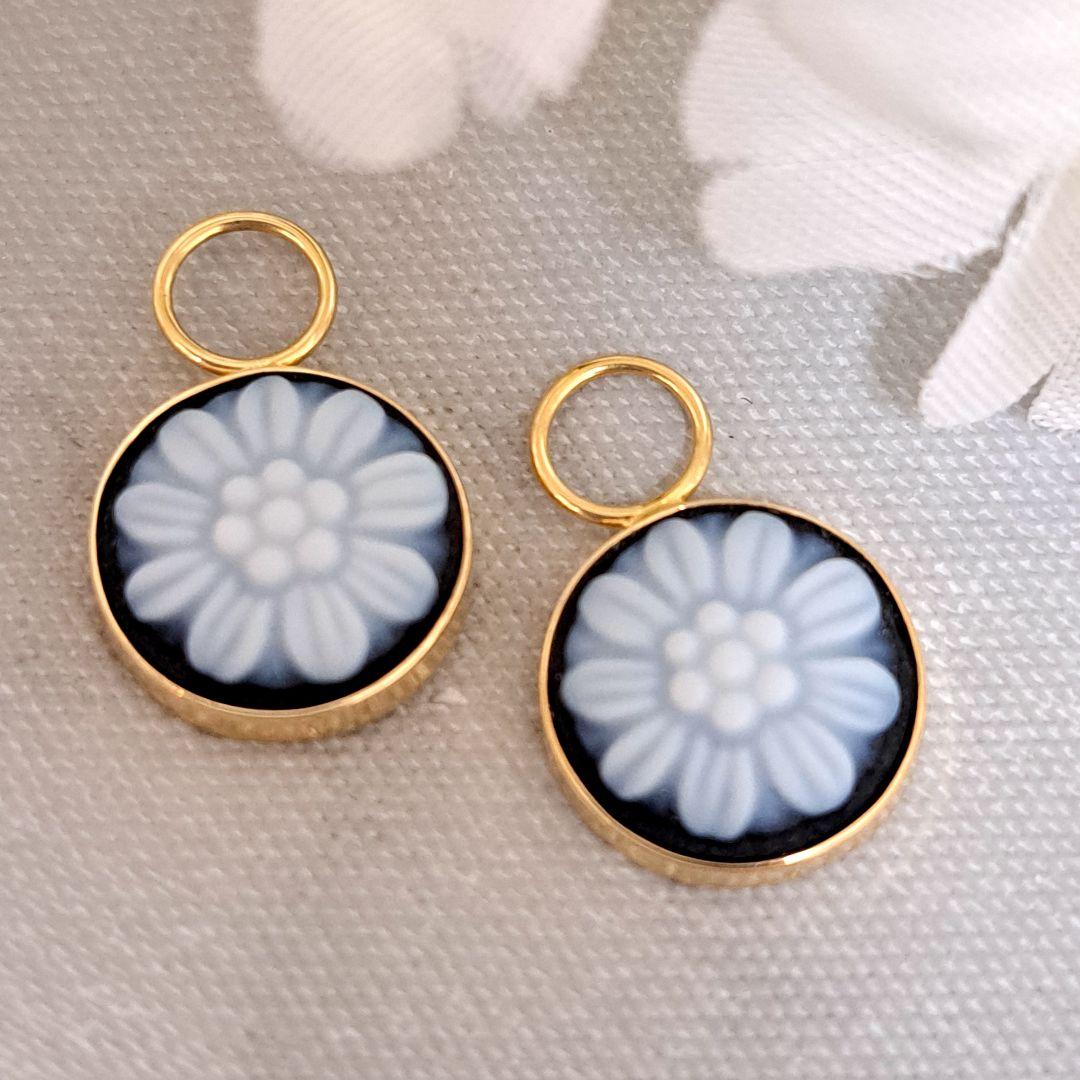 【新品未使用】K18 YG メノウカメオ チャーム GSTV