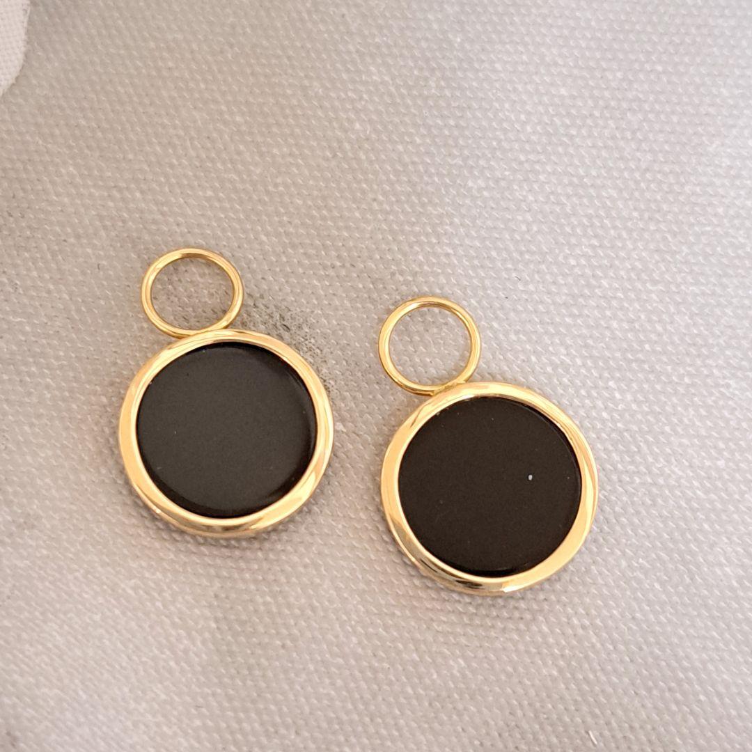 【新品未使用】K18 YG メノウカメオ チャーム GSTV