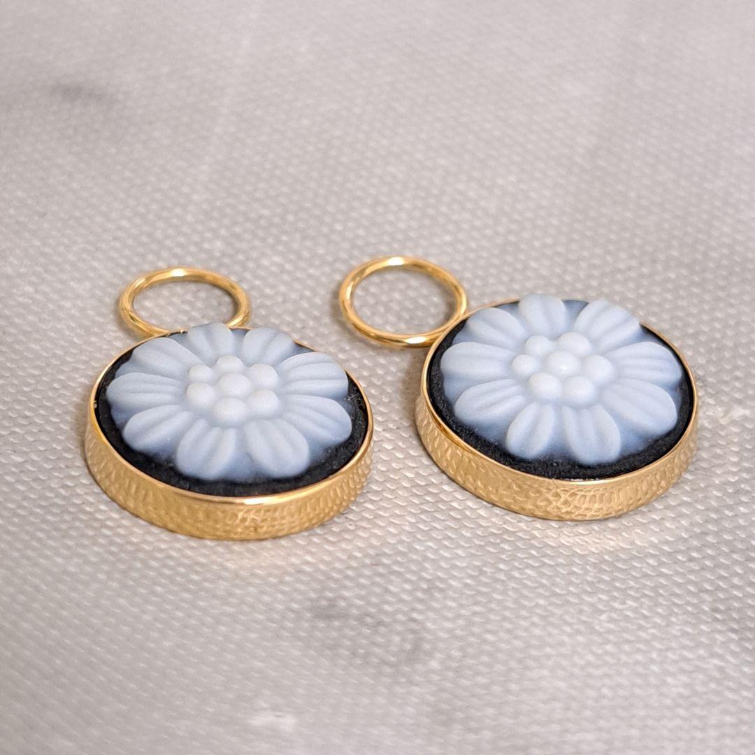 【新品未使用】K18 YG メノウカメオ チャーム GSTV