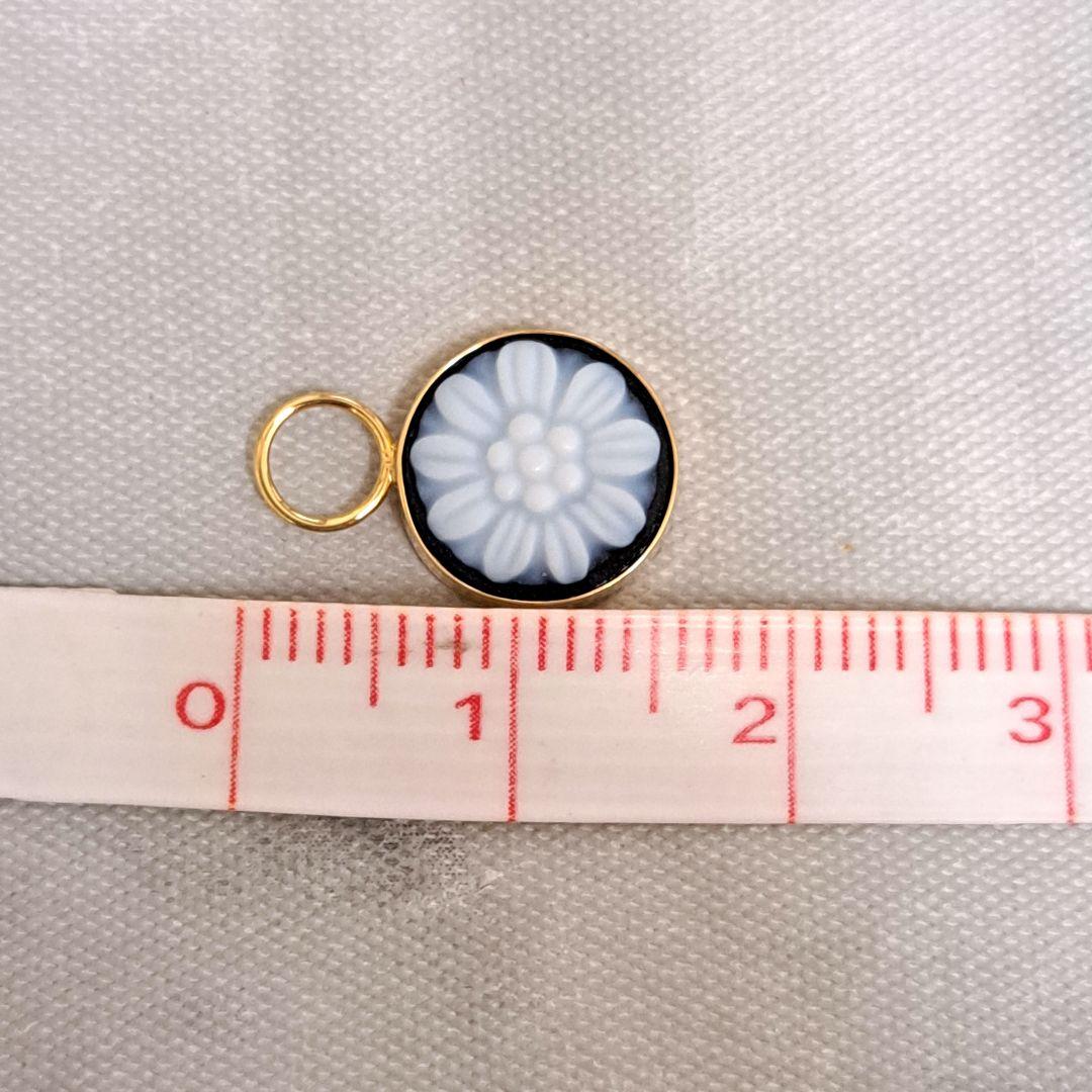 【新品未使用】K18 YG メノウカメオ チャーム GSTV