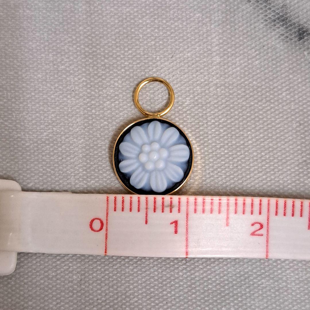 【新品未使用】K18 YG メノウカメオ チャーム GSTV