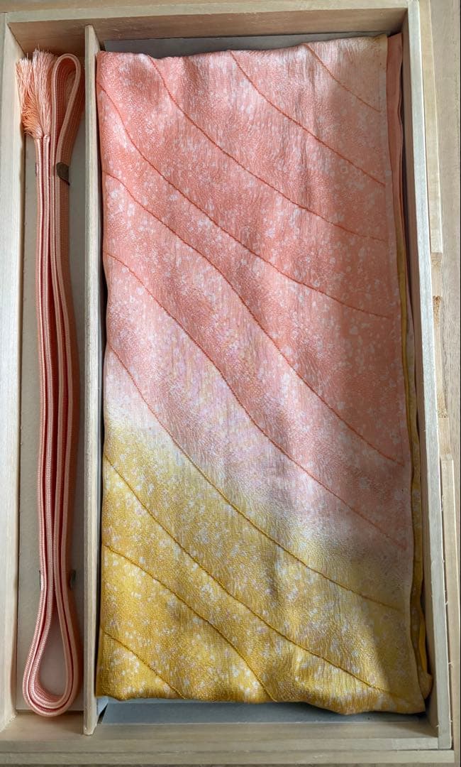 訪問着4点フルセット、着物、袋帯、帯締め、帯揚げ