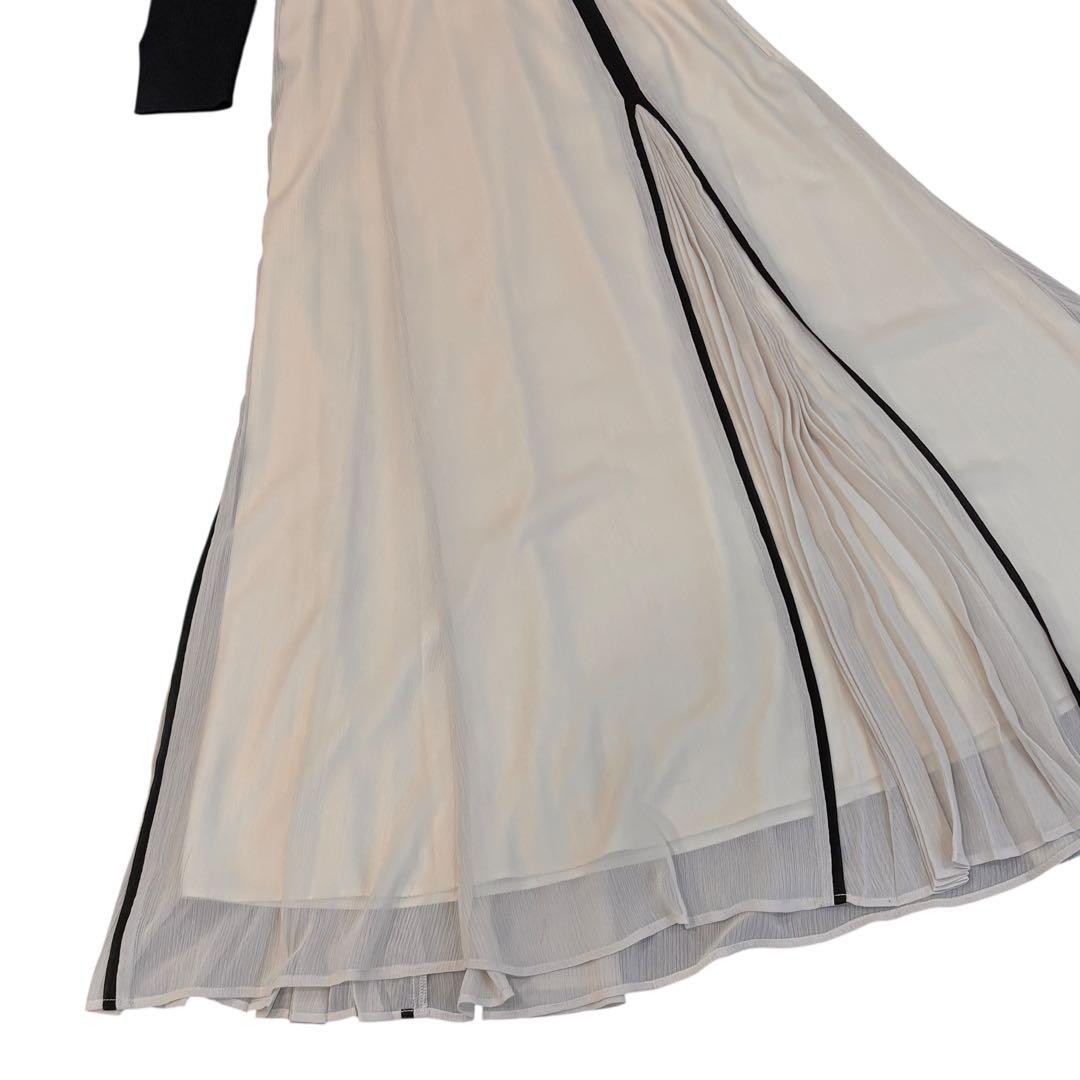 マイストラーダ ドッキングワンピース 36 リブニット プリーツ 金ボタン