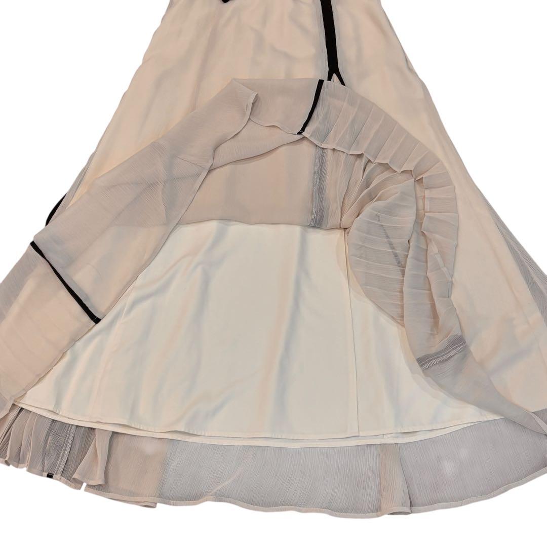 マイストラーダ ドッキングワンピース 36 リブニット プリーツ 金ボタン