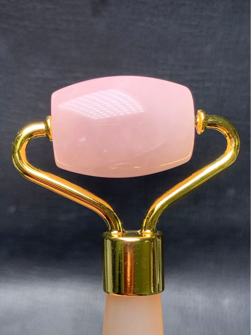 0415119 天然石ローズクォーツ美容ローラー