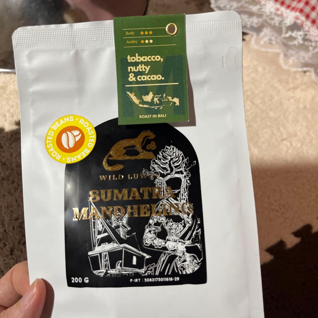 Wild Luwak Coffee ルアックコーヒー豆200g タバコナッツ風味