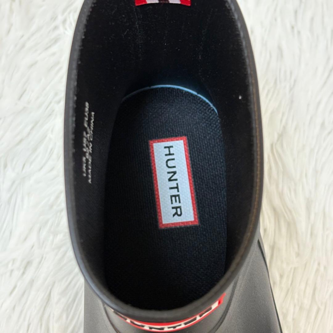 ハンター　レインシューズ　ショート　ブーツ　レディース　UK5 24㎝　長靴　黒