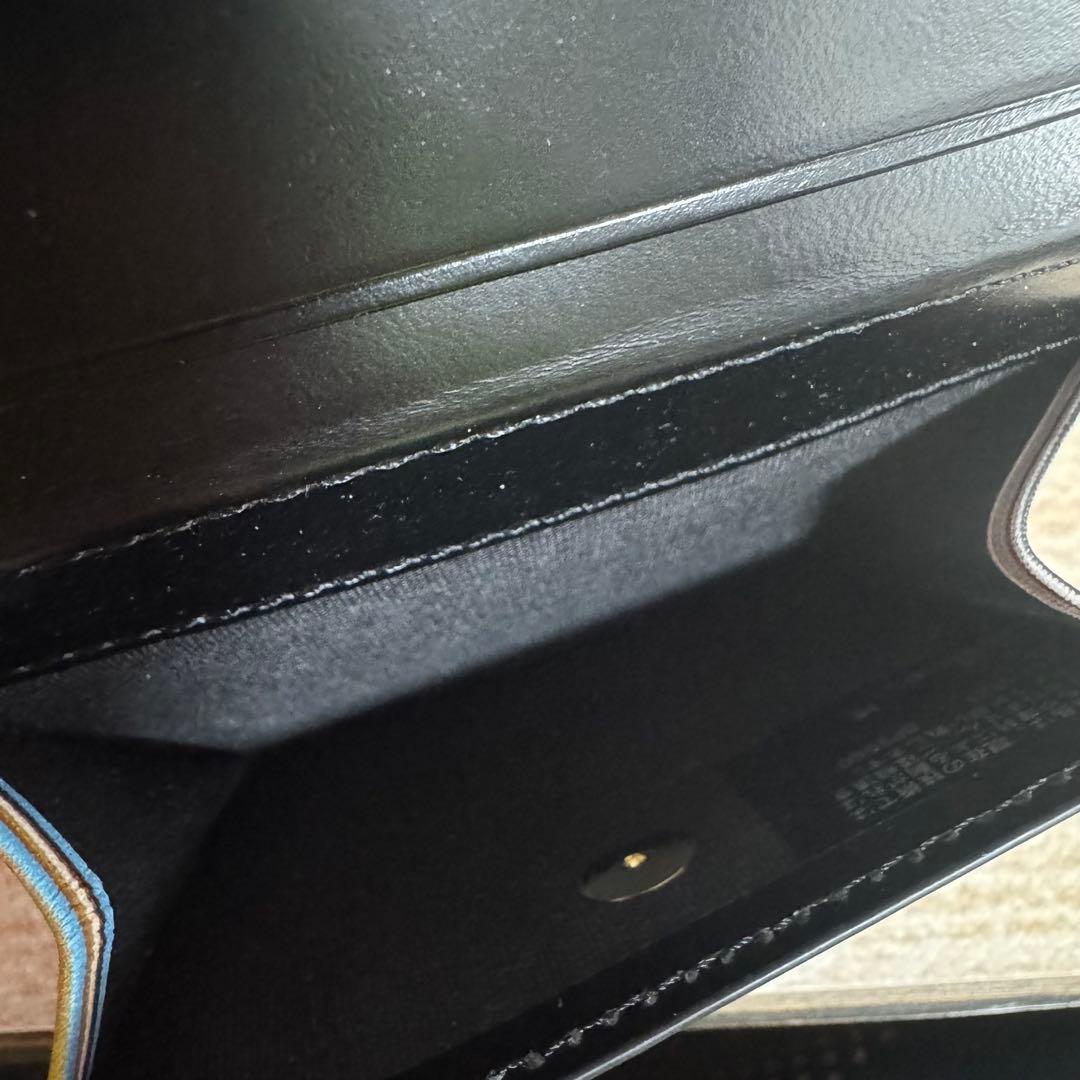 33 Paul Smith レザーリュクス シャイン 黒 名刺入れ 小銭入れ