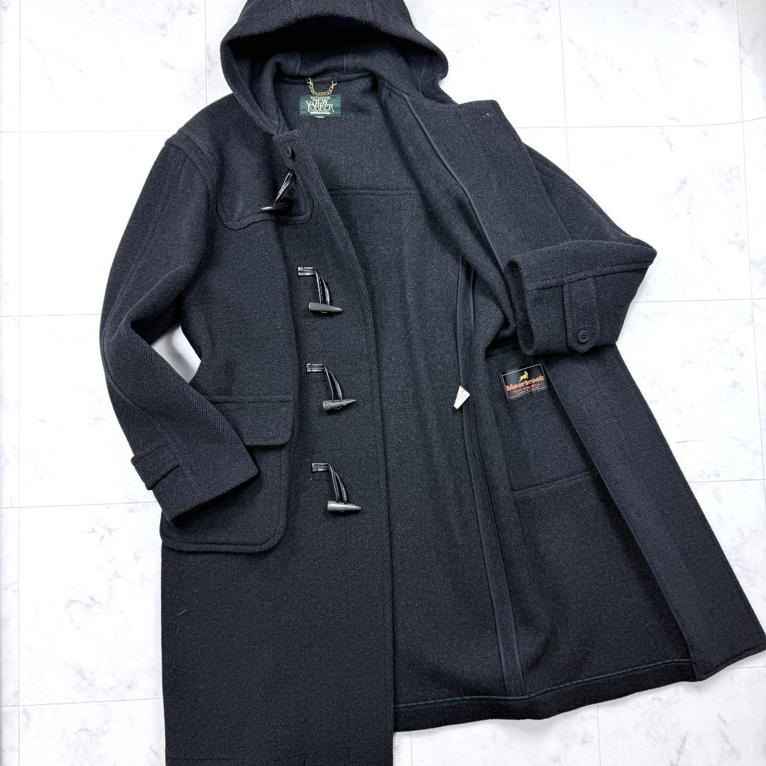 美品 ニューヨーカー ダッフルコート ムーアブルック 肉厚 ヘリンボーン L