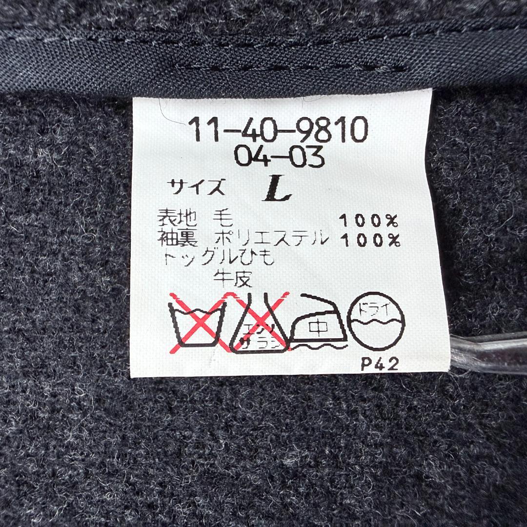 美品 ニューヨーカー ダッフルコート ムーアブルック 肉厚 ヘリンボーン L