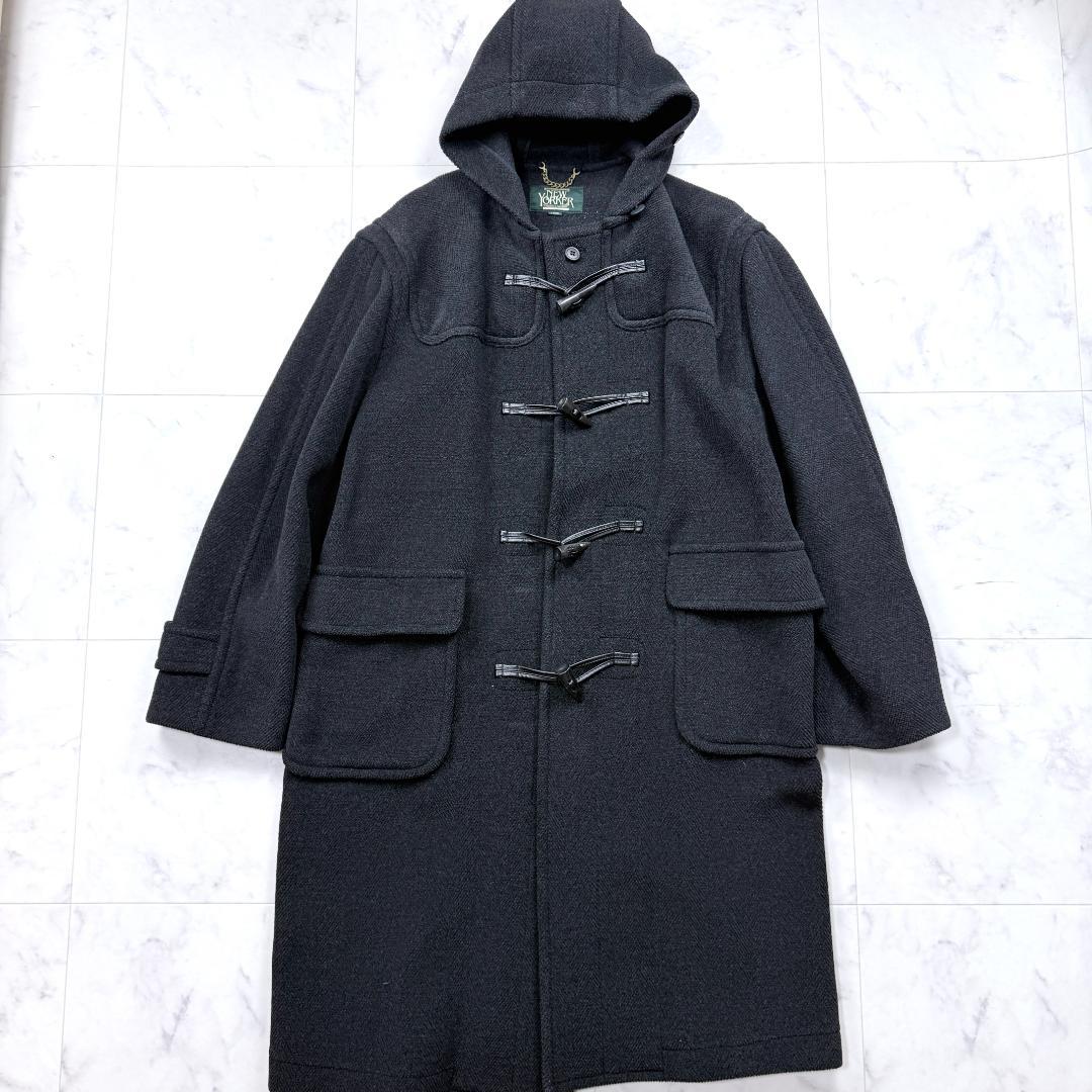 美品 ニューヨーカー ダッフルコート ムーアブルック 肉厚 ヘリンボーン L