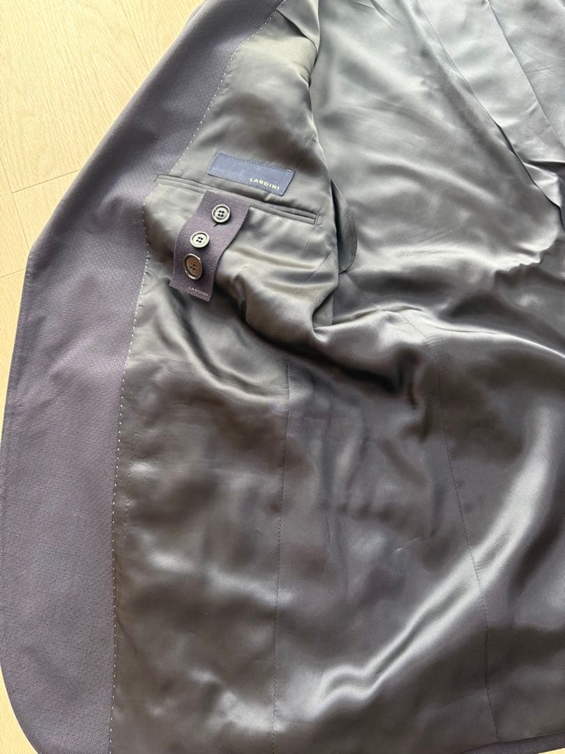 ※シャア 未使用 LARDINI ウールスーツ 50 ミッドナイトブルー