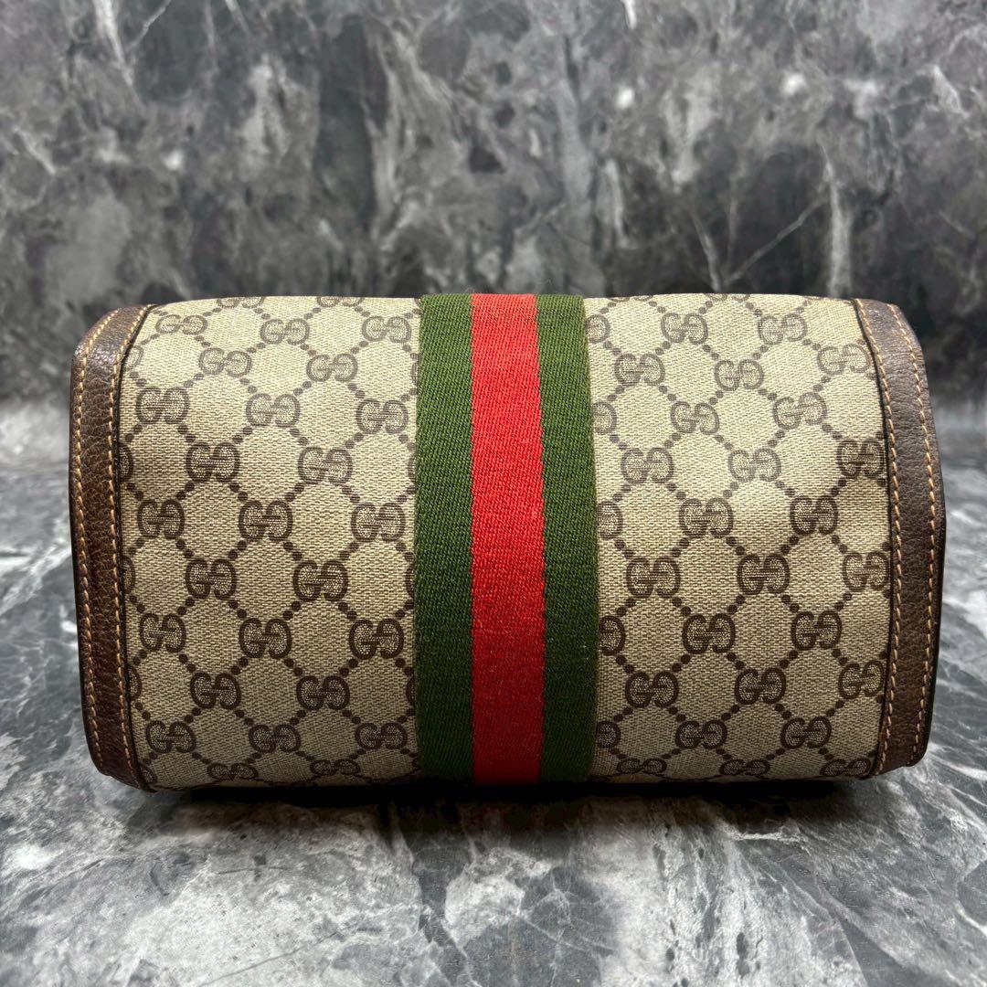 ✨美品✨GUCCI シェリーライン GG クラッチバッグ ブラウン レザー ロゴ