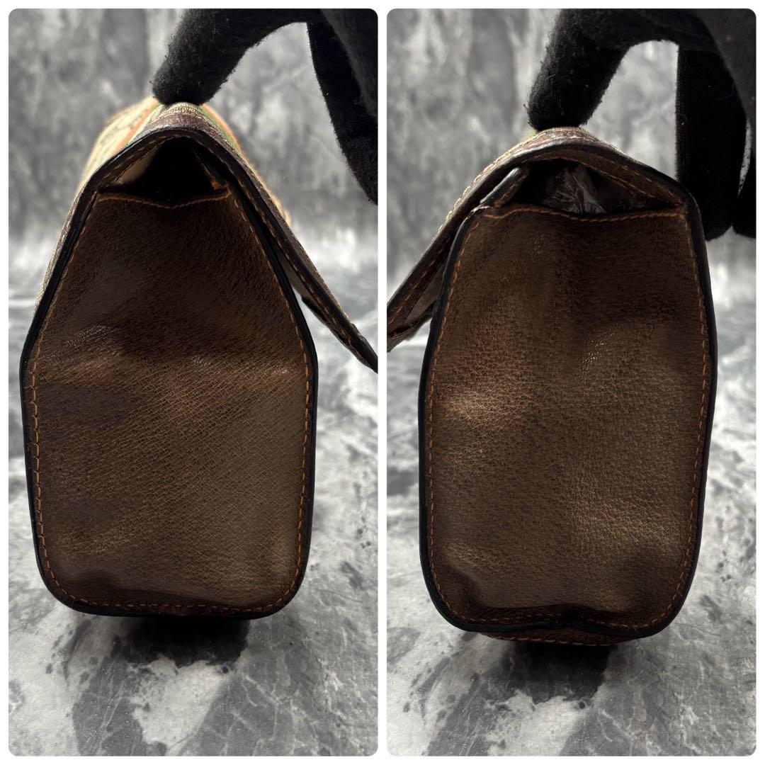 ✨美品✨GUCCI シェリーライン GG クラッチバッグ ブラウン レザー ロゴ