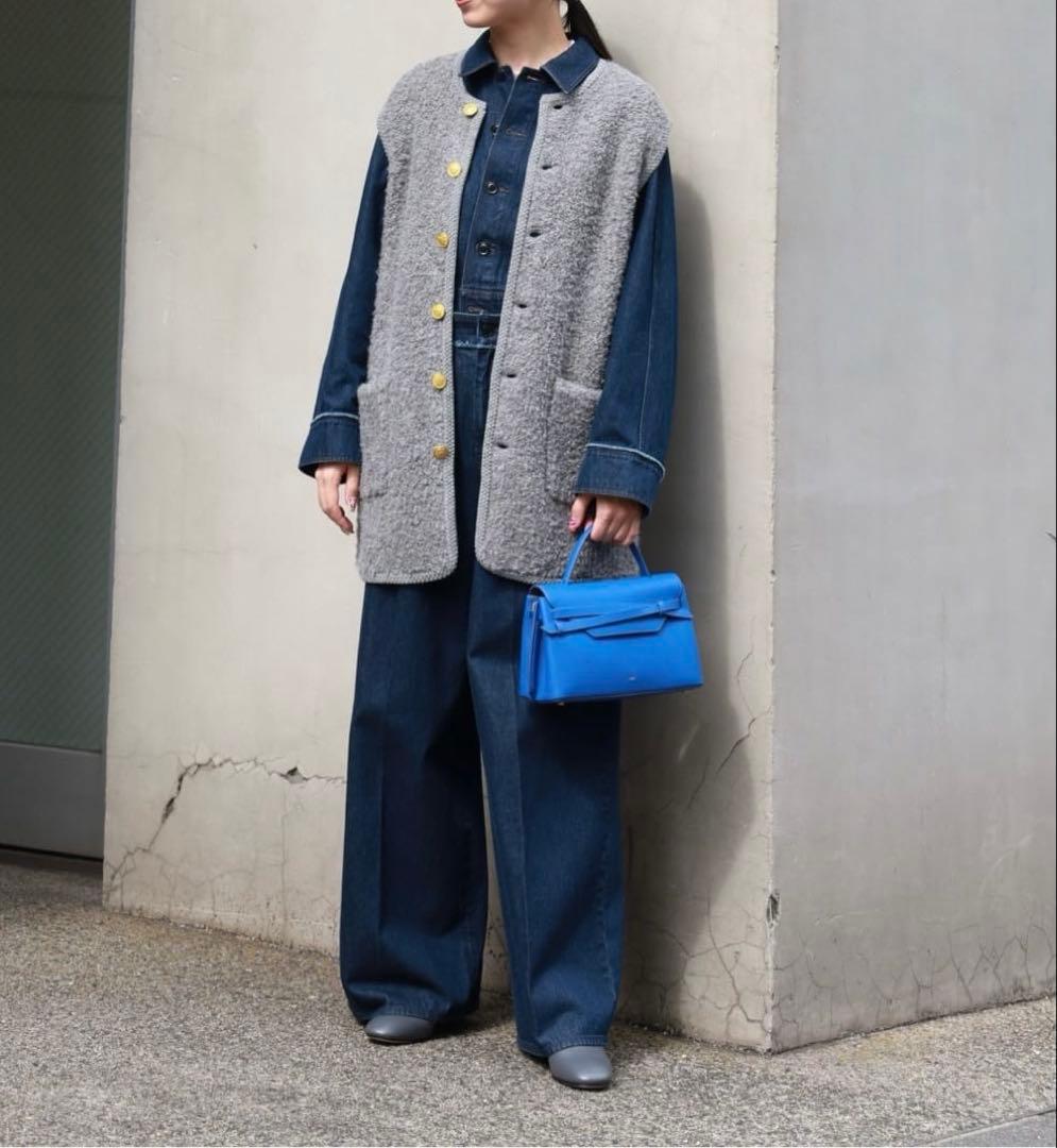 【28600円】試着のみ 今期トゥモローランドMACPHEEムートンロングジレ